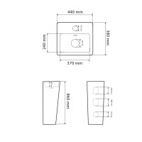 Умивальник (раковина) VBI ALATRI CARRARA підлоговий