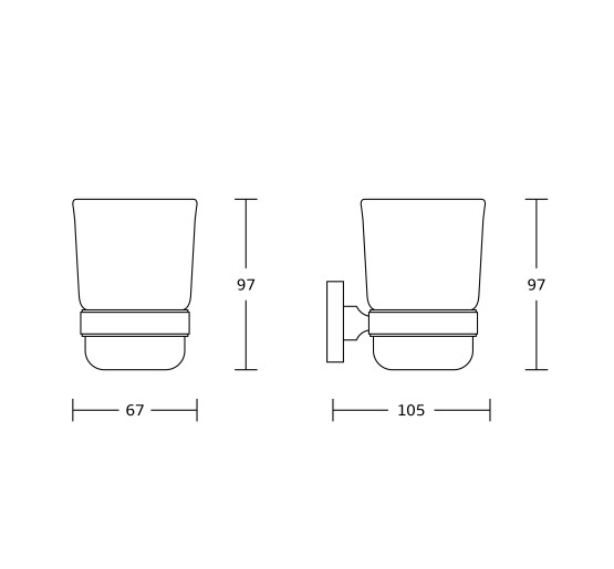 Стакан для зубних щіток VBI URANUS CHROME
