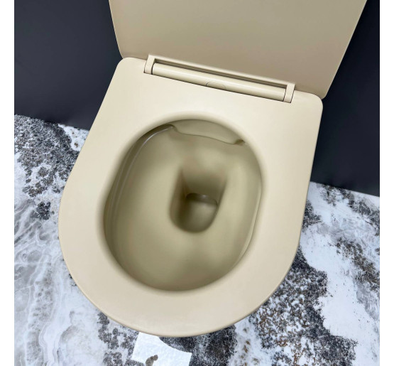 Подвесной унитаз VBI VULCANO BEIGE MATT