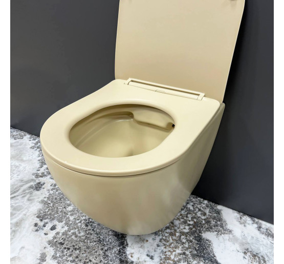 Подвесной унитаз VBI VULCANO BEIGE MATT
