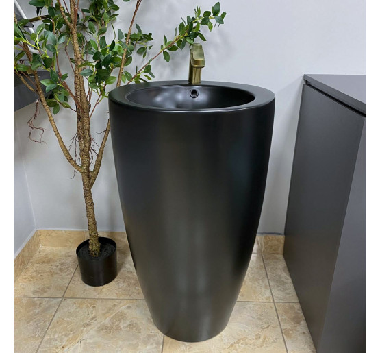 Умывальник (раковина) VBI AGROPOLI BLACK MATT напольный