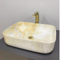 Умивальник (раковина) VBI PALERMO MARBLE YELLOW накладний