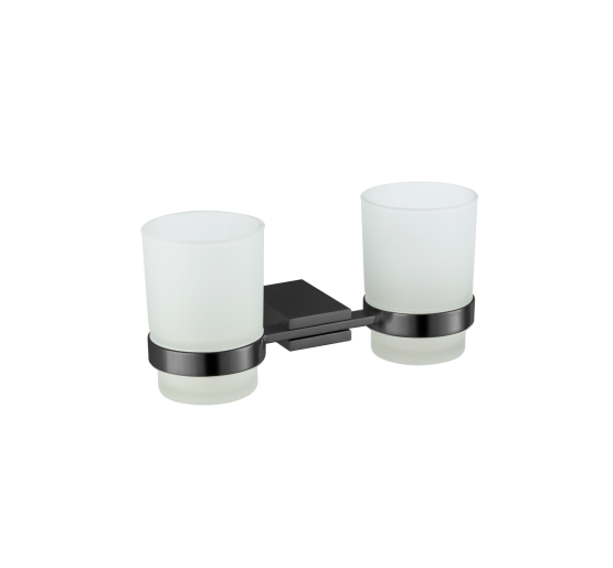 Стакан для зубных щеток VBI NEPTUNE BLACK двойной