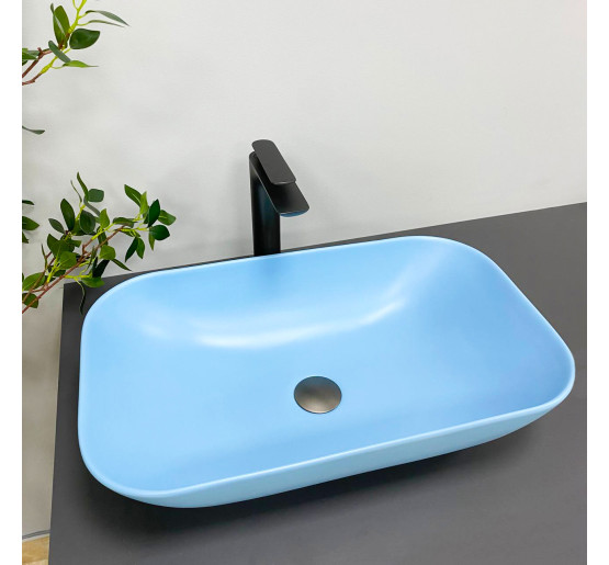 Умывальник (раковина) VBI AVEZZANO BLUE MATT накладной
