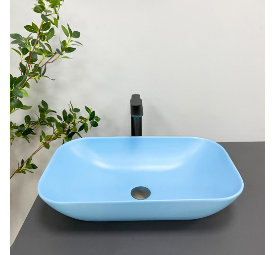 Умывальник (раковина) VBI AVEZZANO BLUE MATT накладной