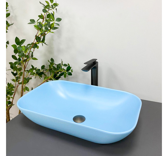Умывальник (раковина) VBI AVEZZANO BLUE MATT накладной