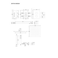 Душова система CORSAN ADOUR CHROMЕ з термостатом + BOX прихованого монтажу *