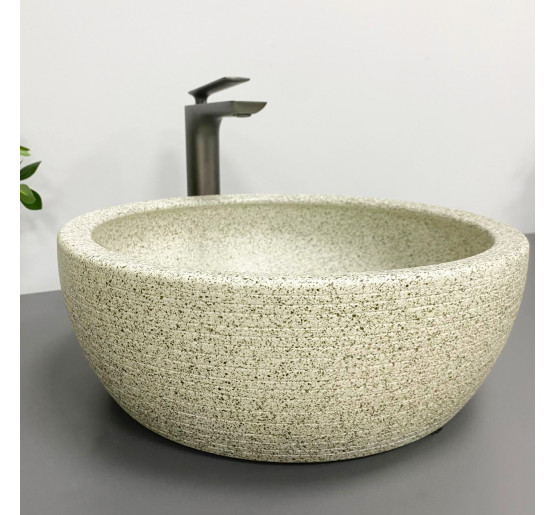 Умывальник (раковина) VBI CORRIDONIA BEIGE STONE MATT накладной