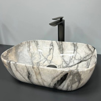 Умивальник (раковина) VBI RAVENNA LIGHT GREY ONYX GLOSSY накладний