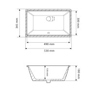 Умивальник (раковина) VBI SORRENTO WHITE врізний