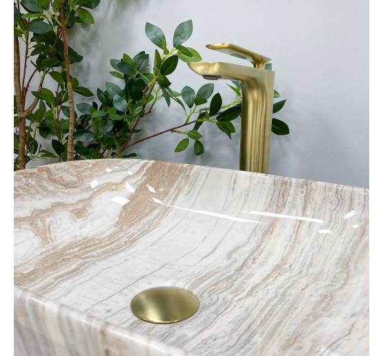 Умывальник (раковина) VBI RAVENNA TRAVERTINE GLOSSY накладной