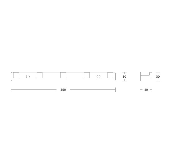Гачок для рушників VBI QUADRO CHROME п'ятірний
