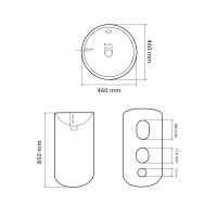 Умивальник (раковина) VBI MATERA WHITE підлоговий