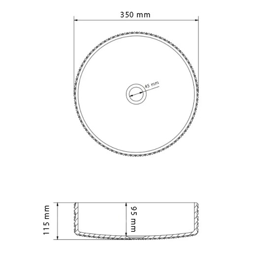 Умывальник (раковина) VBI SEPINO TRANSPARENT накладной