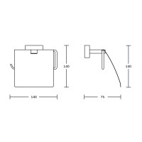 Держатель для туалетной бумаги с крышкой VBI MERCURY GOLD