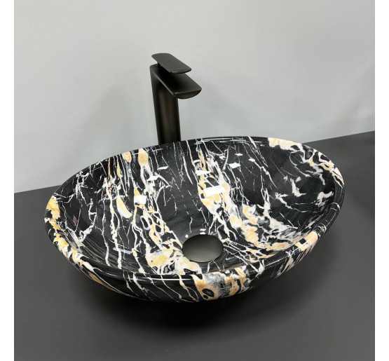 Умивальник (раковина) VBI PARMA BLACK OPAL GLOSSY накладний