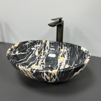 Умивальник (раковина) VBI PARMA BLACK OPAL GLOSSY накладний