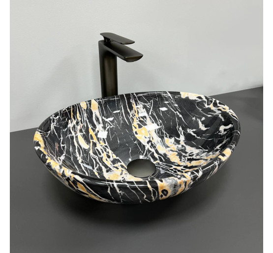 Умивальник (раковина) VBI PARMA BLACK OPAL GLOSSY накладний