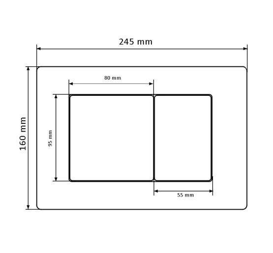 Кнопка смыва для установки VBI ELBA X BRUSHED GOLD