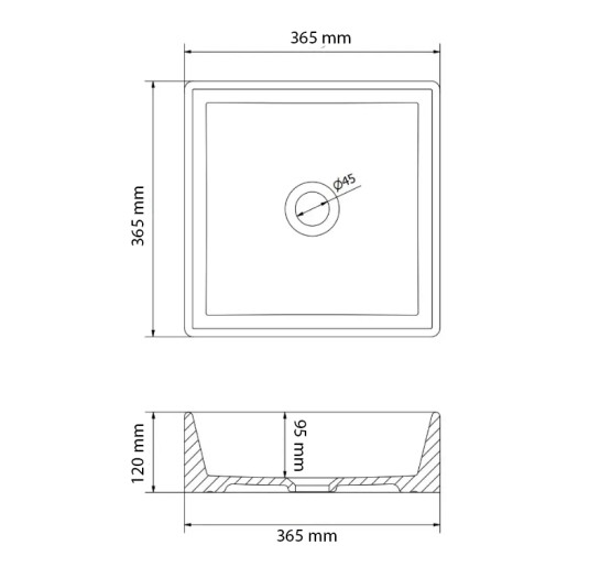 Умивальник (раковина) VBI TRIEST XS WHITE накладний