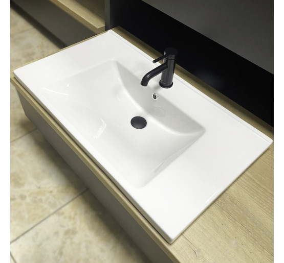 Умывальник (раковина) VBI BUSSO 80 WHITE врезной