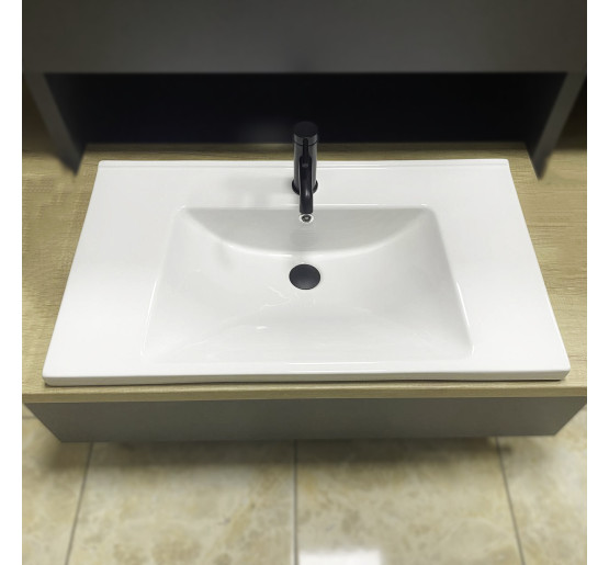 Умывальник (раковина) VBI BUSSO 80 WHITE врезной