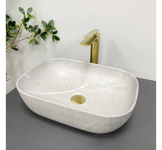 Умывальник (раковина) VBI RAVENNA GREY STONE MATT накладной