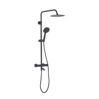 Душовий гарнітур VBI MILANO BLACK з термостатом і виливом