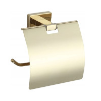 Тримач для туалетного паперу з кришкою VBI MERCURY GOLD