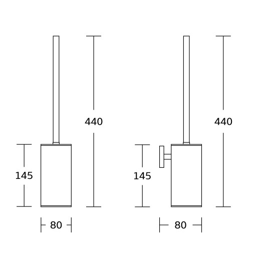 Ёршик для унитаза VBI QUADRO GOLD