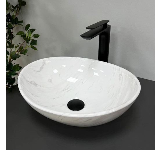 Умивальник (раковина) VBI PARMA MARBLE NATURE GLOSSY накладний