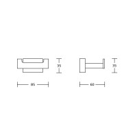 Крючок для полотенец VBI MERCURY BLACK двойной