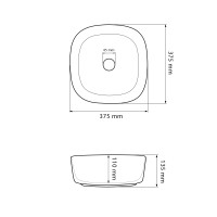 Умивальник (раковина) VBI AREZZO WOOD MATT накладний