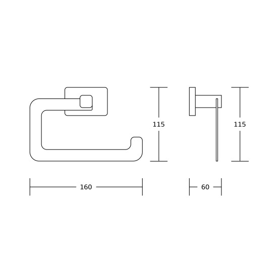 Тримач для туалетного паперу VBI MARS BLACK