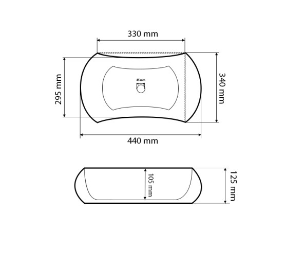 Умывальник (раковина) VBI TALONE WHITE накладной