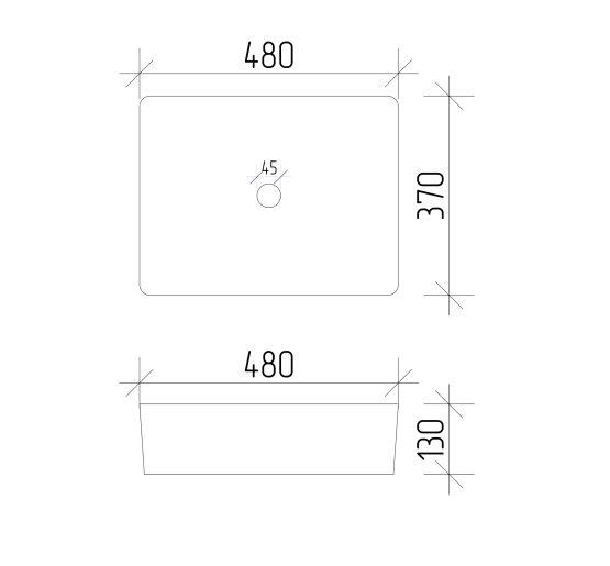 Умывальник (раковина) VBI ASTI M WHITE накладной