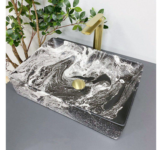 Умивальник (раковина) VBI LATINA DARK MARMO MATT накладний