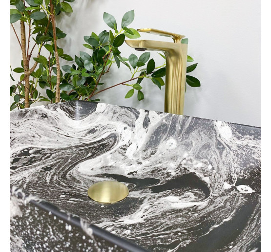 Умивальник (раковина) VBI LATINA DARK MARMO MATT накладний