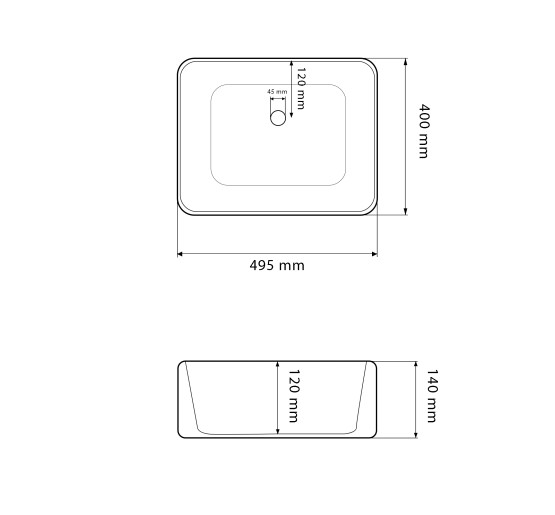 Умивальник (раковина) VBI NORCIA WHITE накладний