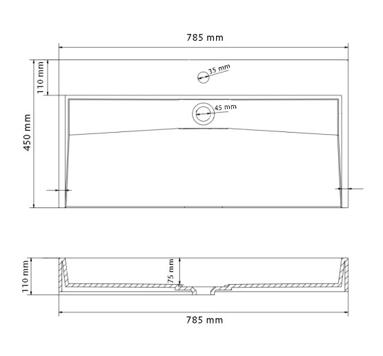 Умивальник (раковина) VBI VIESTE 80 GREY MATT накладний