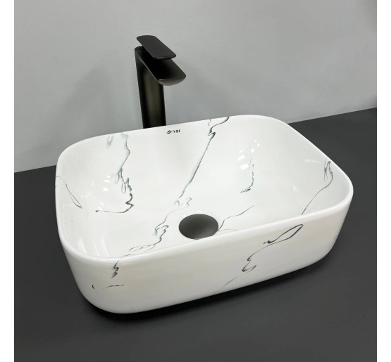 Умивальник (раковина) VBI PALERMO S MARMO GLOSSY накладний