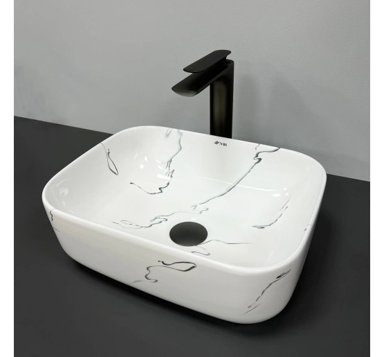 Умивальник (раковина) VBI PALERMO S MARMO GLOSSY накладний