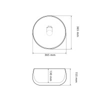 Умивальник (раковина) VBI LATERZA WHITE накладний