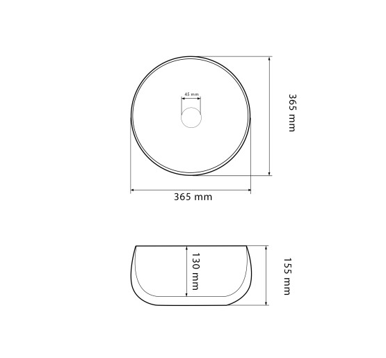 Умывальник (раковина) VBI LATERZA WHITE накладной