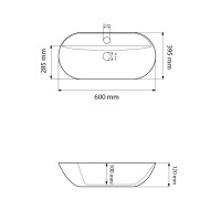 Умивальник (раковина) VBI TERNI BLACK MATT накладний