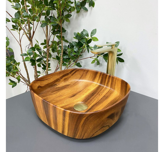 Умивальник (раковина) VBI AREZZO WOOD MATT накладний