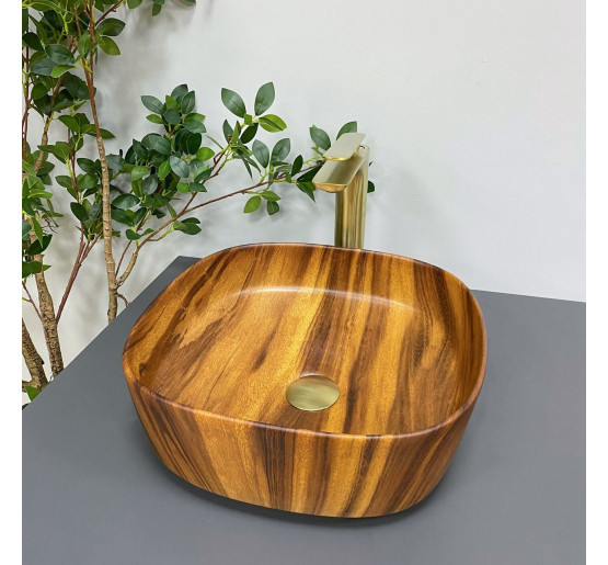 Умивальник (раковина) VBI AREZZO WOOD MATT накладний