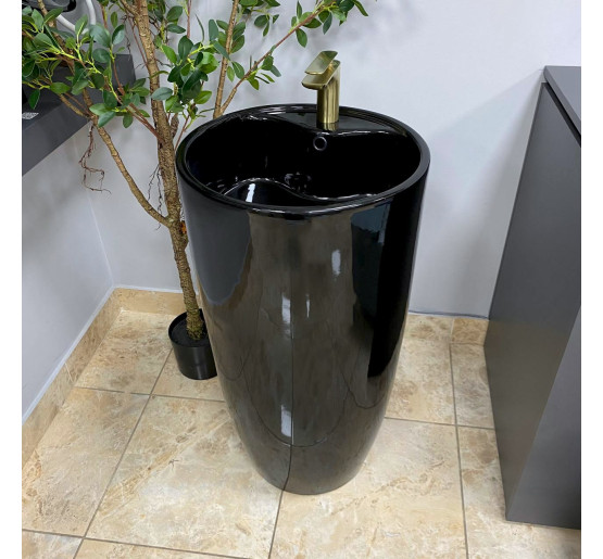 Умывальник (раковина) VBI AGRIENTO BLACK GLOSSY напольный