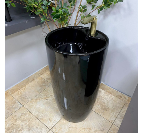 Умывальник (раковина) VBI AGRIENTO BLACK GLOSSY напольный