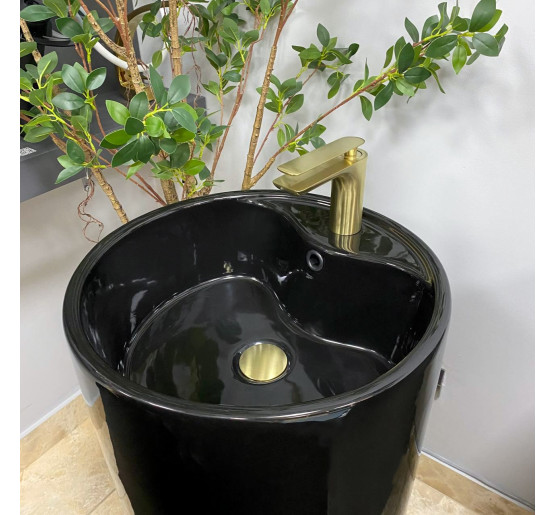 Умывальник (раковина) VBI AGRIENTO BLACK GLOSSY напольный